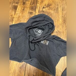 NRCHA cowlneck hoodie converted to crop top hoody